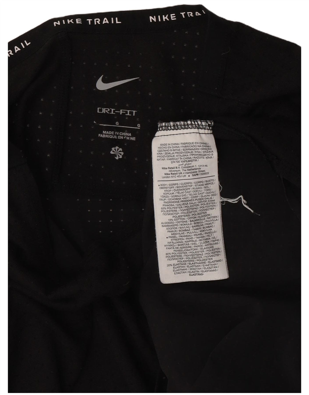 Męski T-shirt Nike Dri Fit, duży, czarny, poliestrowy