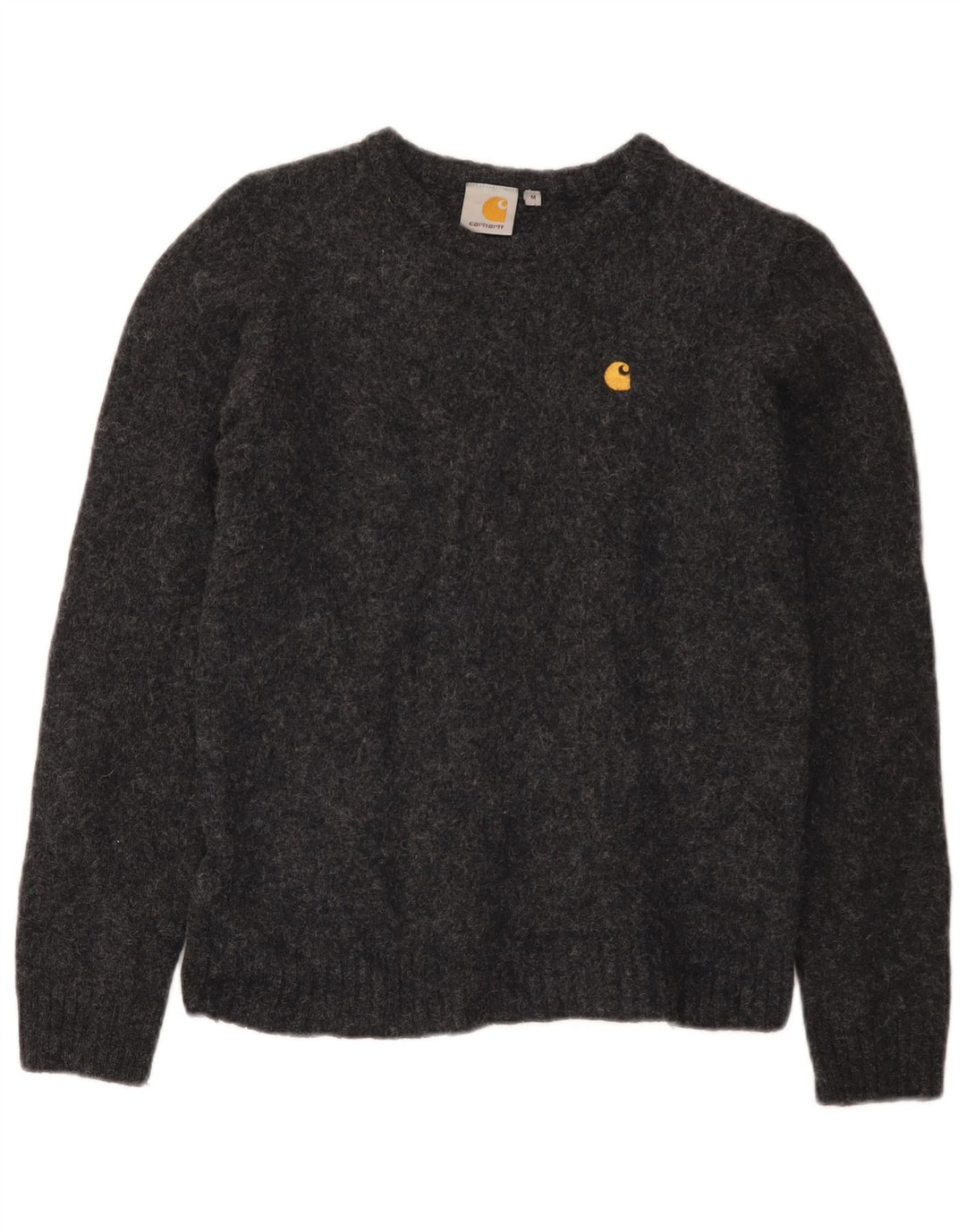 Sweter chłopięcy Carhartt z okrągłym dekoltem, 7-8 lat, średnioszary, wełniany