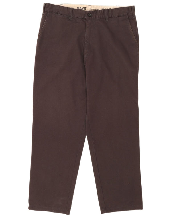 Męskie proste spodnie chino Mash IT 54 2XL W36 L29 Szara bawełna