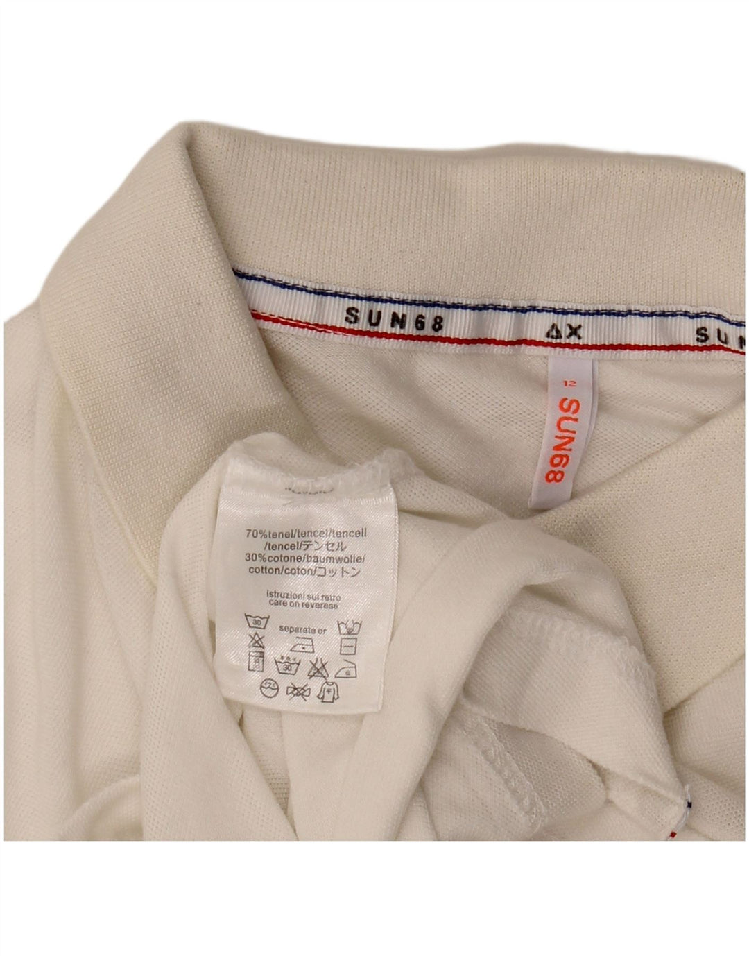 Chłopięca koszulka polo Sun68 11-12 lat, biała Tencel