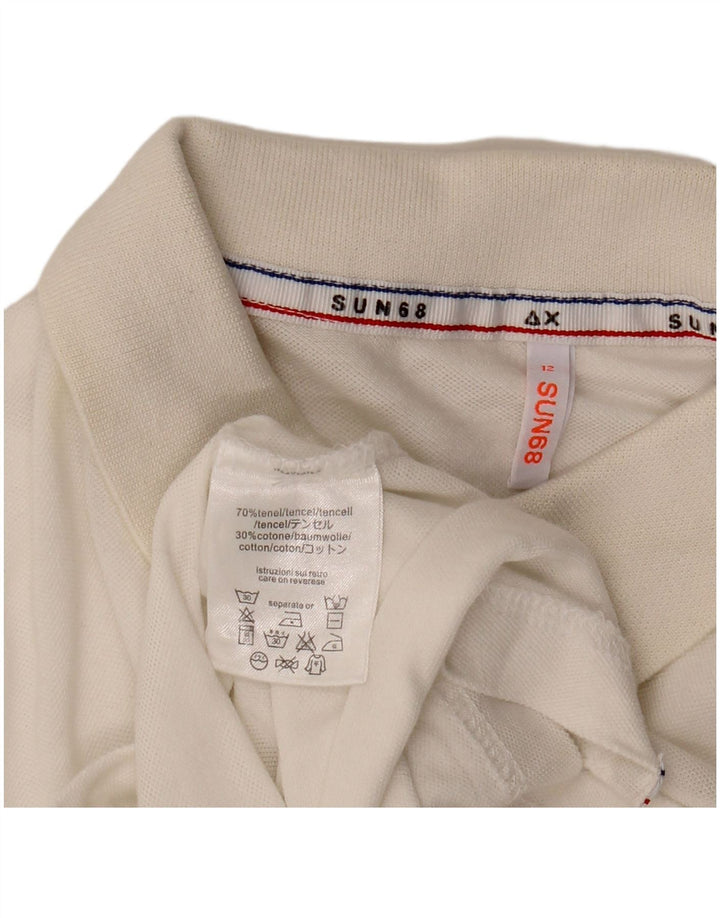 Chłopięca koszulka polo Sun68 11-12 lat, biała Tencel