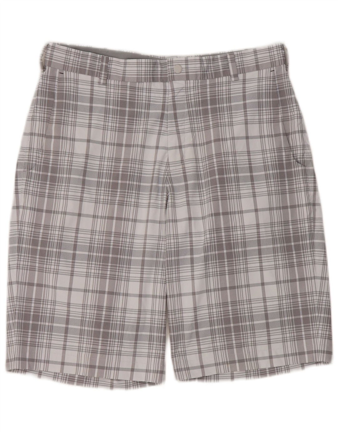 Męskie spodenki chino Nike Dri Fit W32, poliester w szarą kratkę