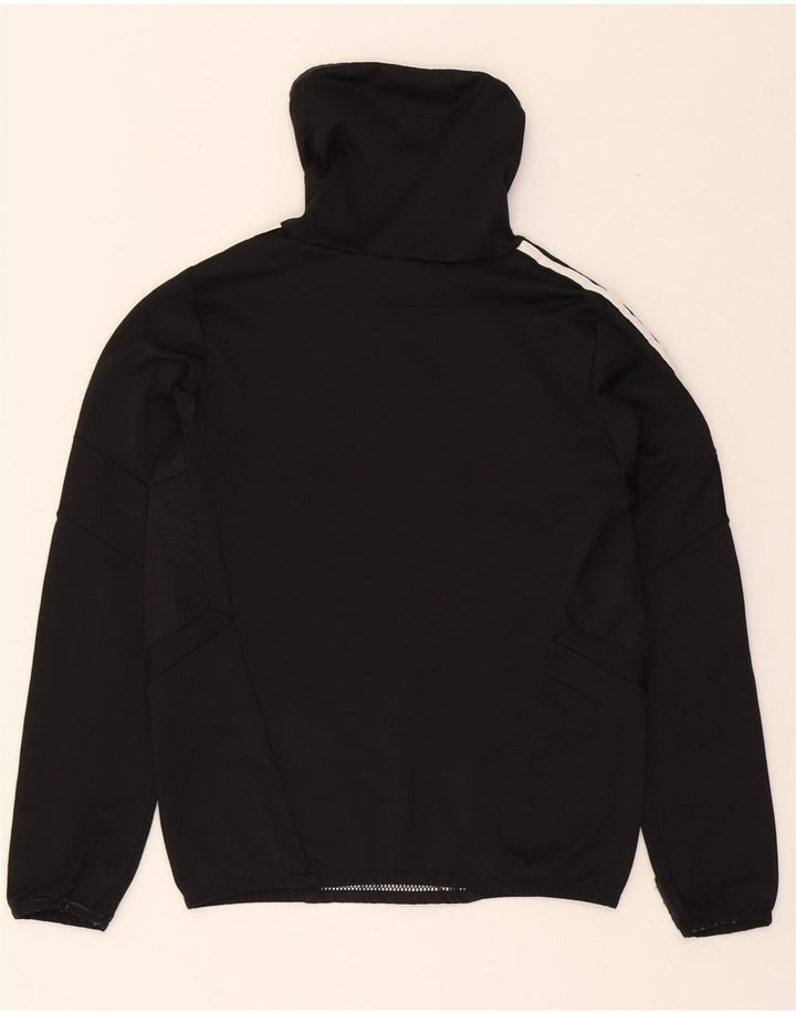 ADIDAS Boys Aeroready Pullover Tracksuit Top 9-10 Years Black Polyester Vintage Adidas and Second-Hand Adidas from Messina Hembry 