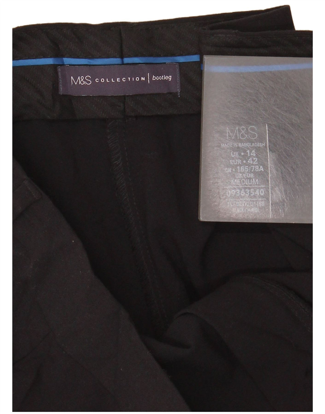 Spodnie damskie Marks & Spencer Bootcut UK 14, duże, W34 L30, czarne