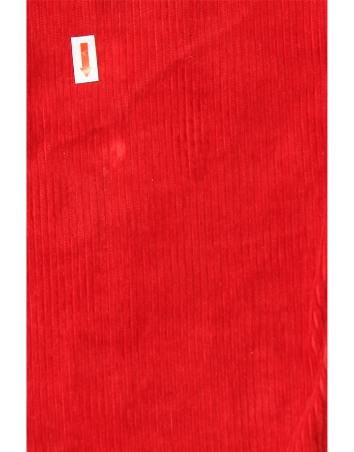 ST. BERNARD Damskie sztruksowe spodnie z wysokim stanem UK 12 Medium W24 L27 Czerwone