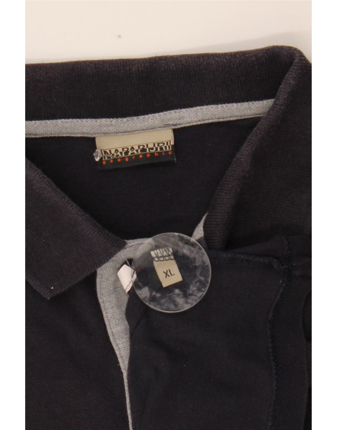 NAPAPIJRI Mens Polo Shirt XL Navy Blue Vintage Napapijri and Second-Hand Napapijri from Messina Hembry 