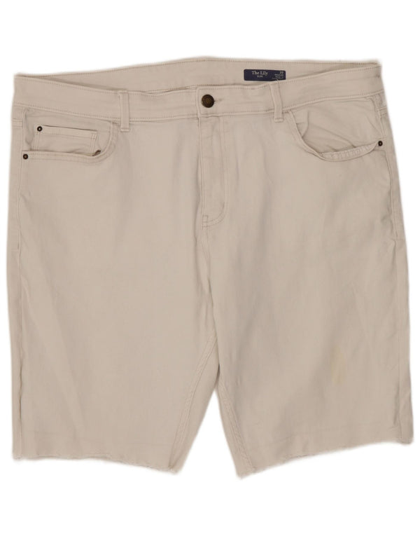 Spodenki dżinsowe MARKS & SPENCER Damskie The Lily Slim Fit UK 20 2XL W40 Białe