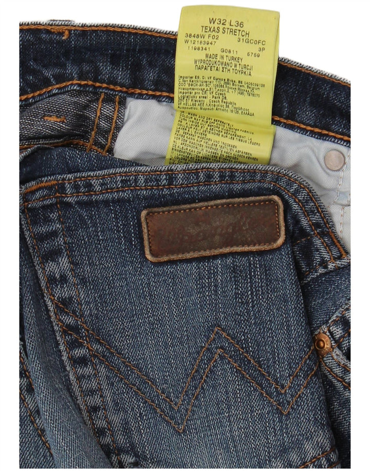 Męskie jeansy WRANGLER Texas Stretch Straight W32 L36 Niebieskie, bawełniane