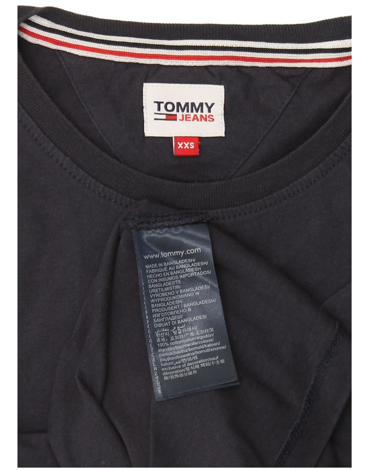 T-shirt damski TOMMY HILFIGER Top UK 2 2XS Granatowy, bawełniany