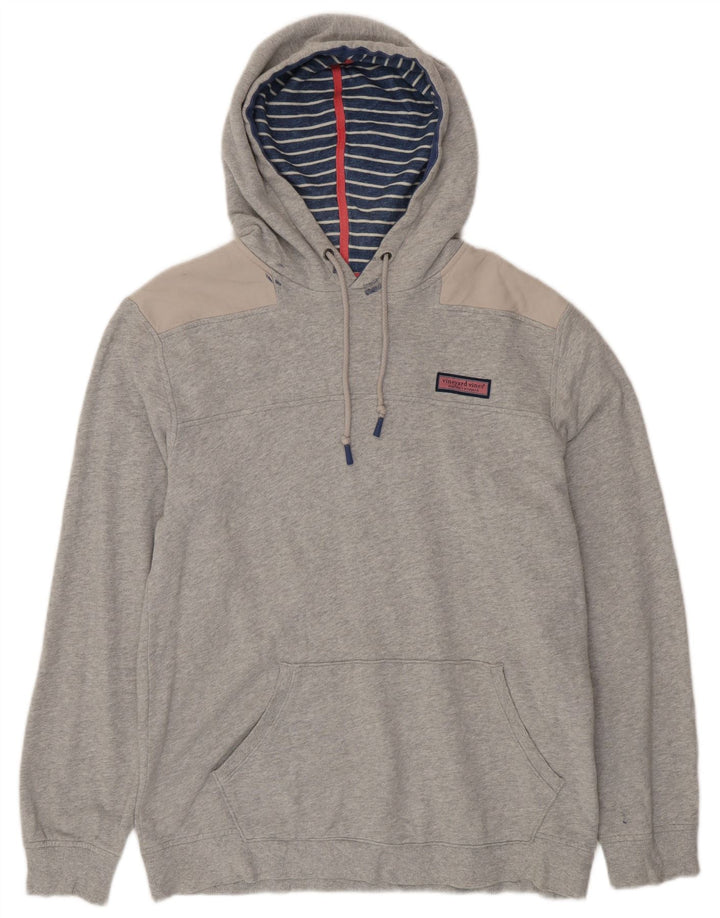 Męski sweter z kapturem VINEYARD VINES, duży, szary, bawełniany