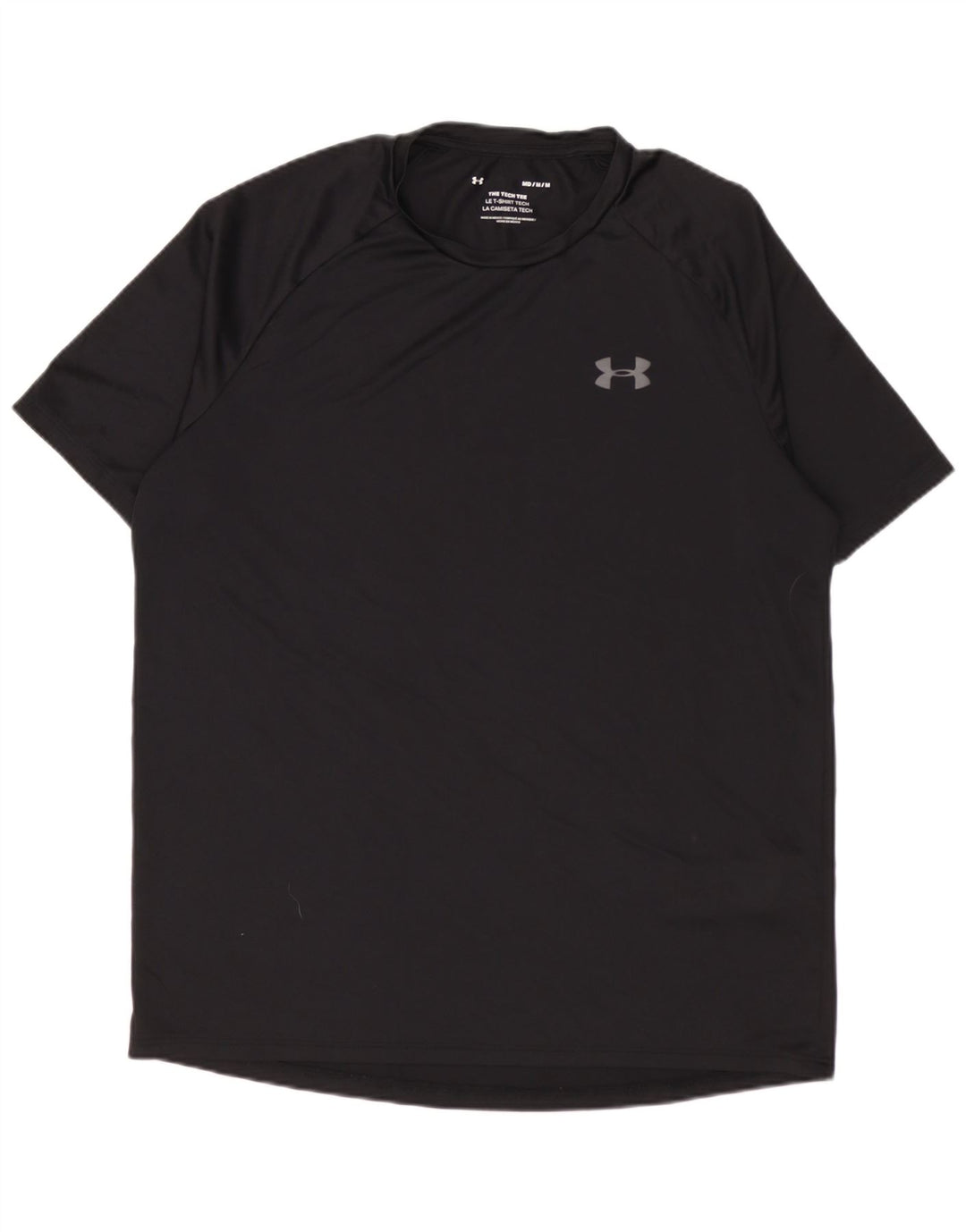 Under Armour Męski T-shirt Top, średni czarny poliester