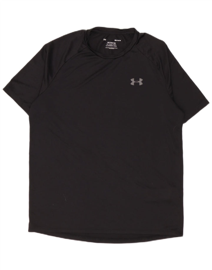 Under Armour Męski T-shirt Top, średni czarny poliester