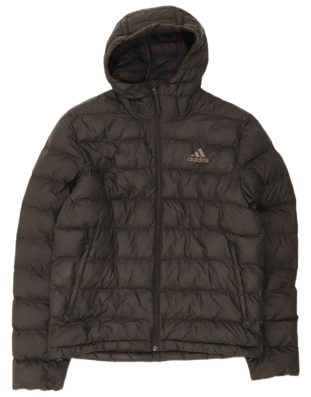 Męska wyściełana kurtka z kapturem Adidas UK 38 Średni czarny poliester
