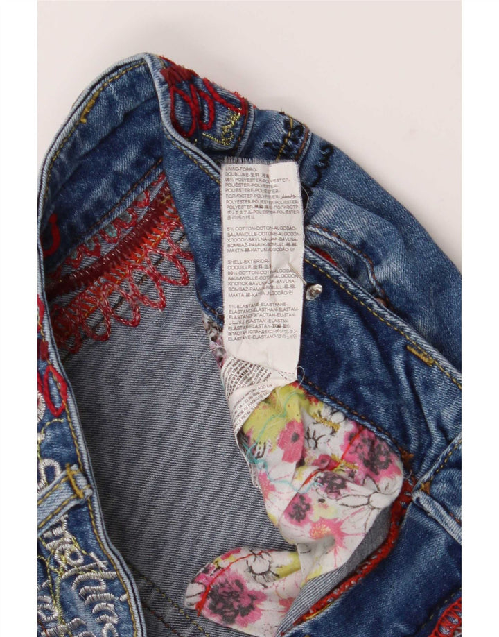 Damskie jeansy Desigual Graphic Slim W30 L27 Niebieski poliester