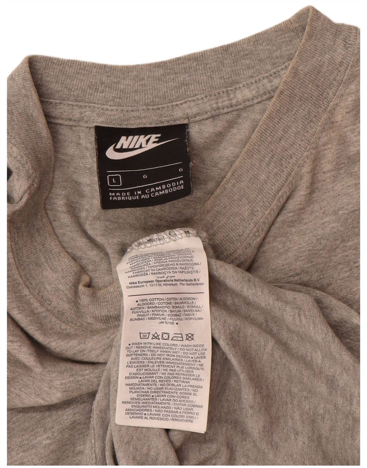 Męski T-shirt Nike, duży, szary, bawełniany