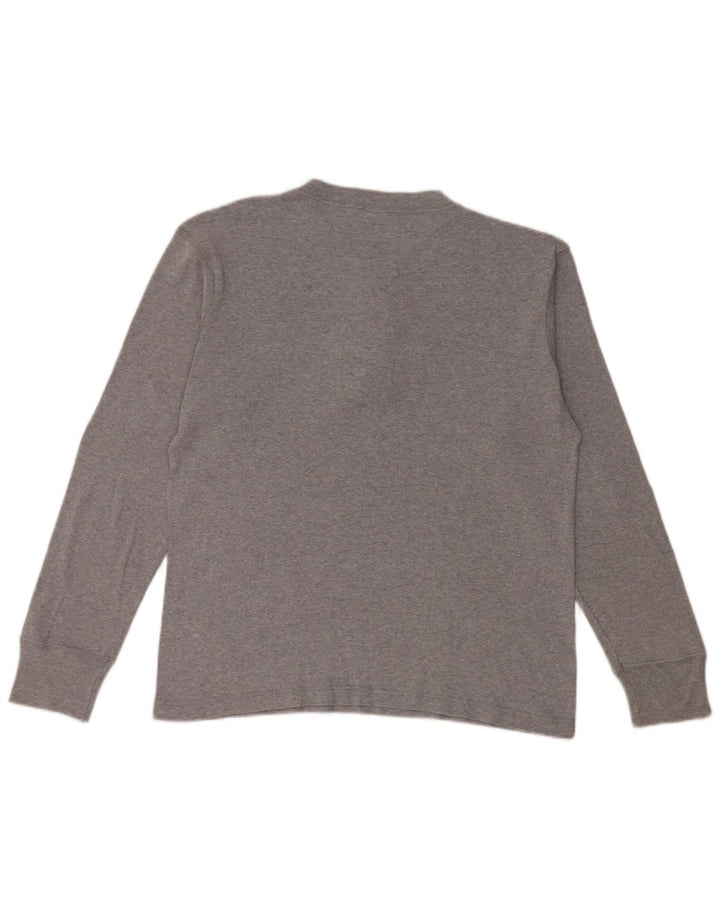 Męski top Levi's z długim rękawem, duży, szary, bawełniany