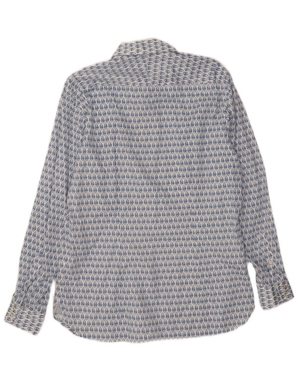 Koszula męska Ted Baker, rozmiar 16, duża, niebieska, bawełniana w kwiaty