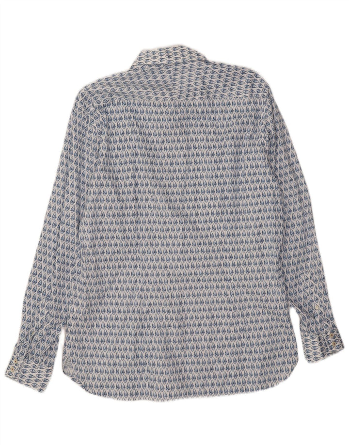 Koszula męska Ted Baker, rozmiar 16, duża, niebieska, bawełniana w kwiaty