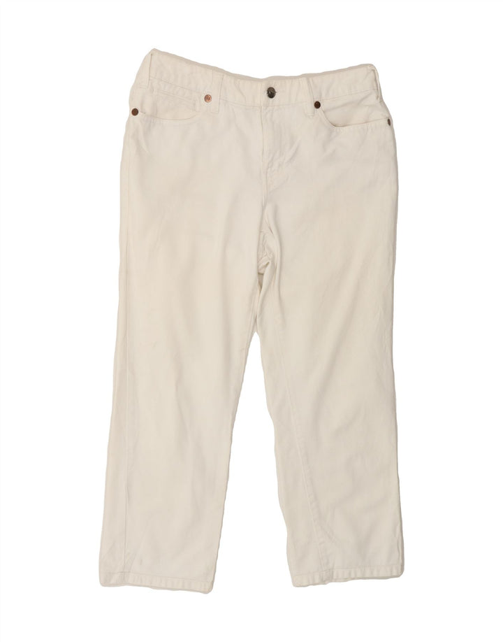 TOMMY HILFIGER Womens Hipster Cropped Jeans US 6 Medium W30 L24 White Vintage Tommy Hilfiger and Second-Hand Tommy Hilfiger from Messina Hembry 