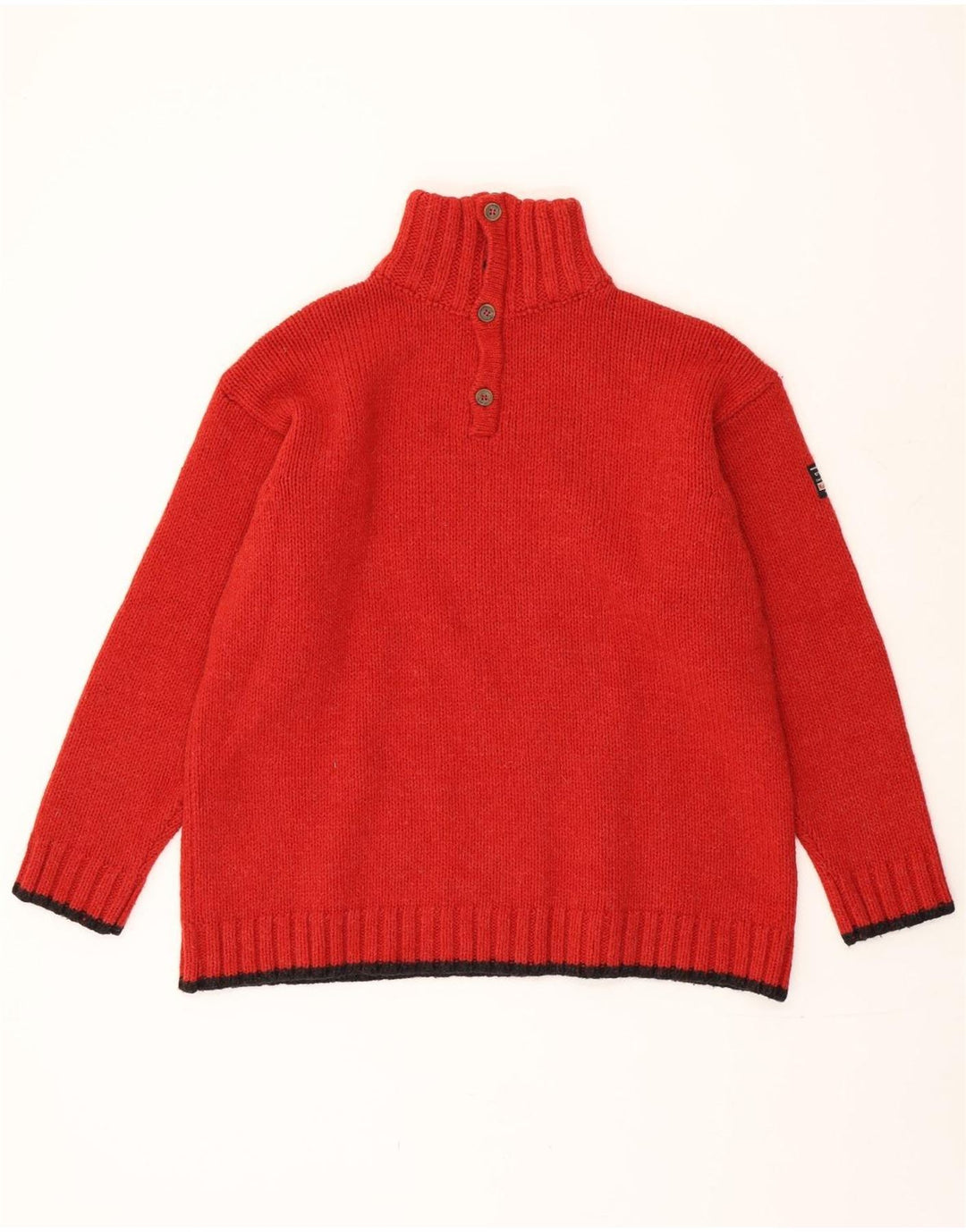 Marlboro Classics Męski sweter z zamkiem błyskawicznym XL, czerwona, wełniana w bloki kolorów