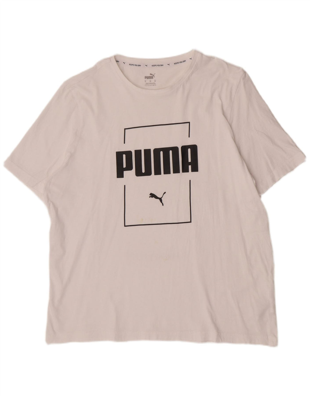 Męska koszulka z grafiką Puma, góra XL, biała bawełna
