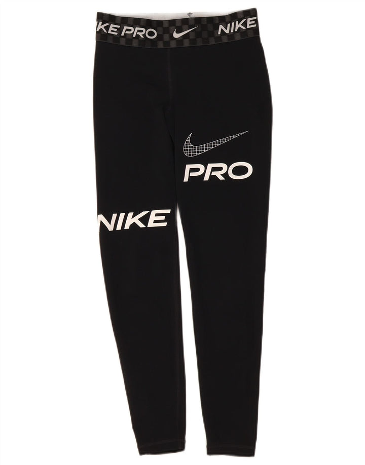 Damskie legginsy Nike Dri Fit Graphic Crop UK 8, małe czarne