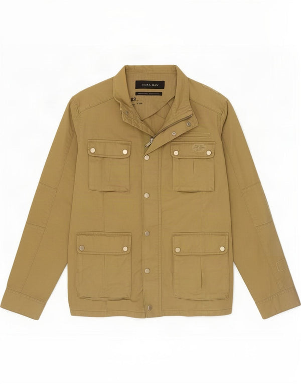Męska kurtka użytkowa Zara UK 42 XL, bawełniana khaki