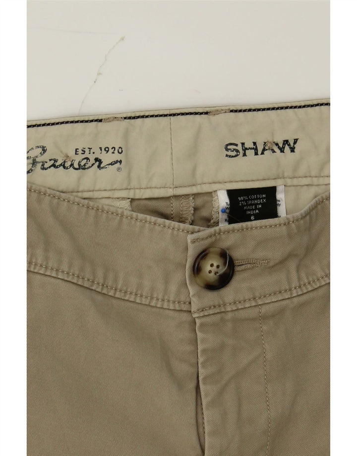EDDIE BAUER Womens Shaw Fit Chino Shorts US 6 Medium W32  Beige Cotton Vintage Eddie Bauer and Second-Hand Eddie Bauer from Messina Hembry 