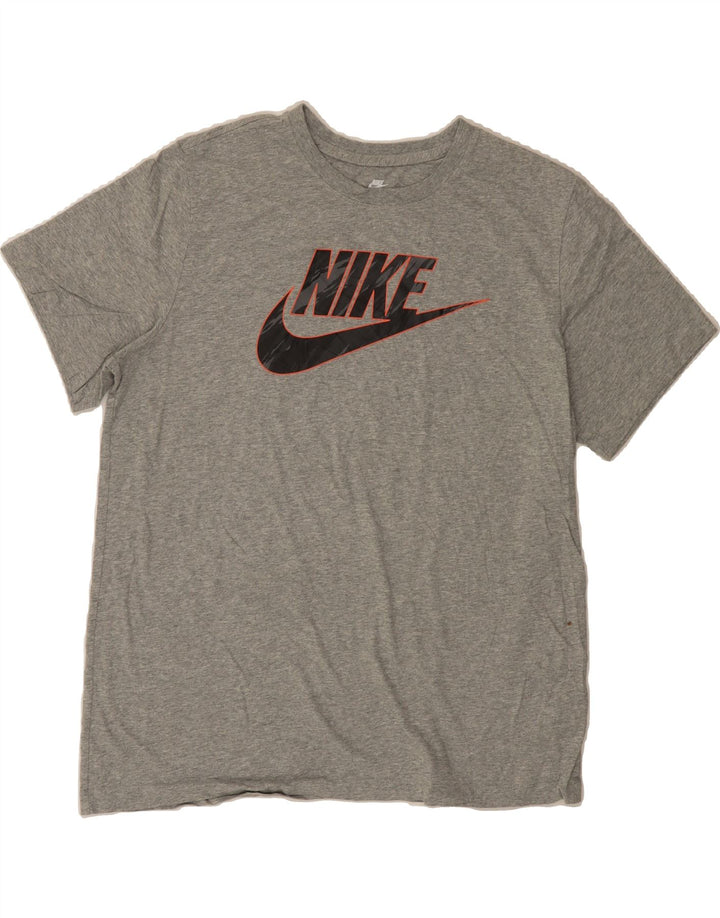 NIKE Mens Graphic T-Shirt Top Large Grey Cotton Vintage Nike and Second-Hand Nike from Messina Hembry 