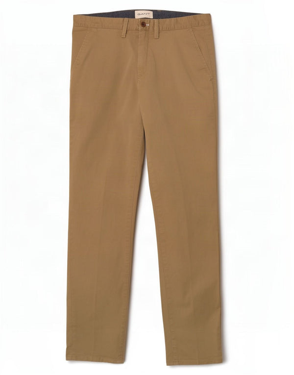 Spodnie Chino męskie Gant Slim Fit W34 L32 Beżowa bawełna
