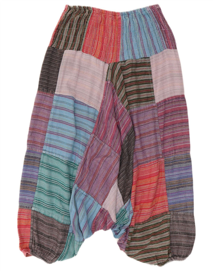 Damskie spodnie haremowe VINTAGE W30 L22 Wielobarwny patchwork
