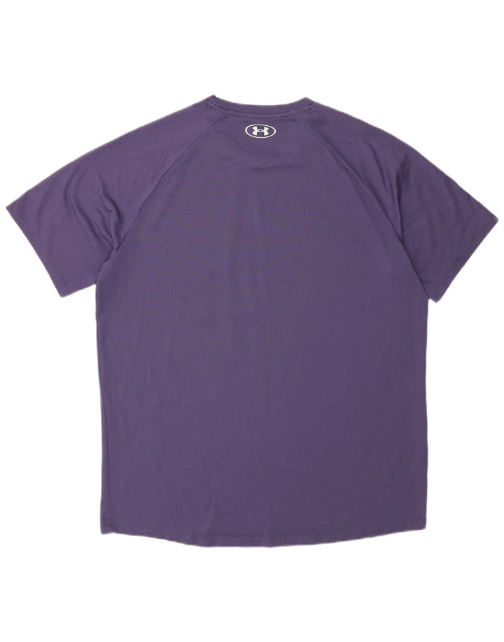 Męski t-shirt z grafiką Under Armour, duży, fioletowy