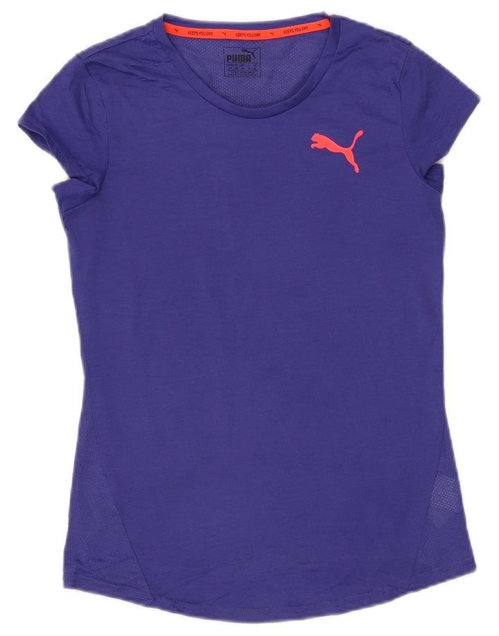 T-shirt damski Puma Top UK 10, mały, fioletowy poliester