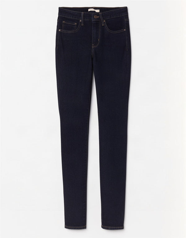 Damskie jeansy Levi's 721 z wysokim stanem W25 L30 Granatowa bawełna