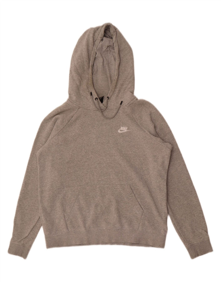 Męska bluza z kapturem Nike, średnia, szara, bawełniana nakrapiana