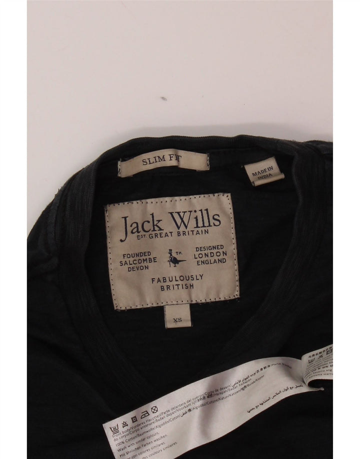 T-shirt męski slim fit JACK WILLS Top XS, bawełniany, granatowy