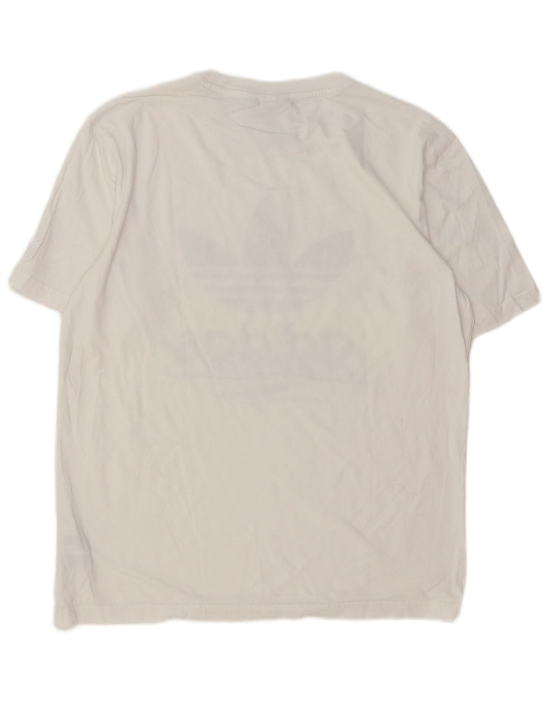 Męska koszulka z grafiką Adidas, średnia, biała bawełna