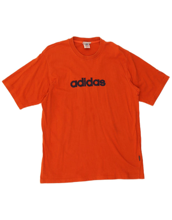 Adidas Męska koszulka graficzna Top UK 42/44 Duża czerwona bawełna