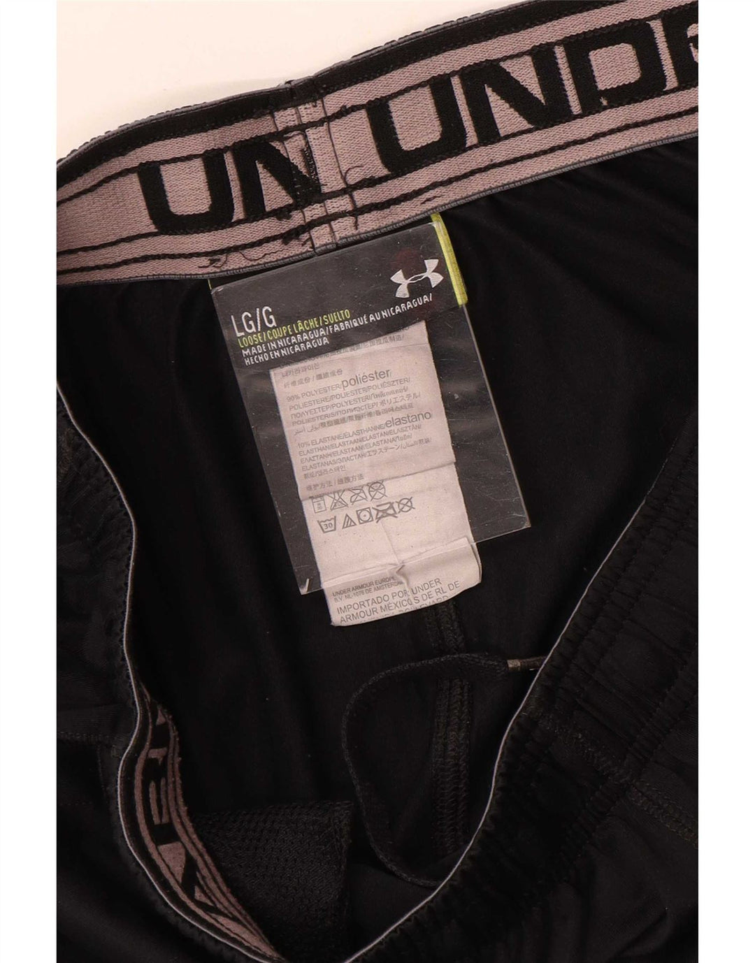 Męskie spodenki sportowe Under Armour, duże, czarne, poliestrowe