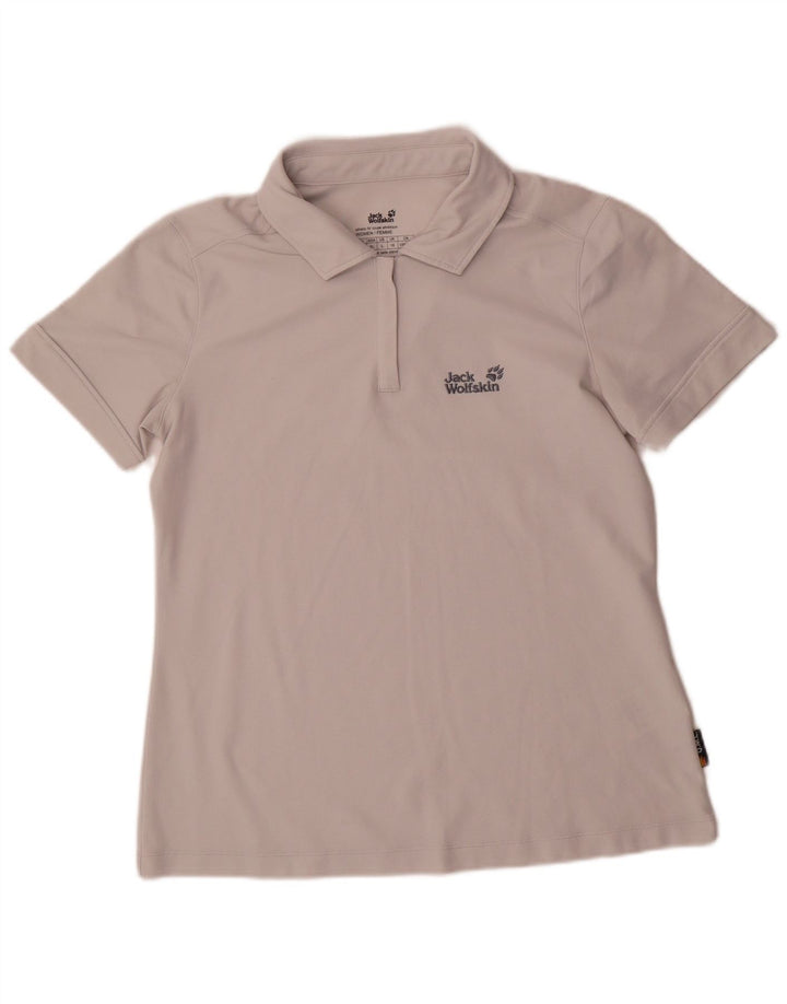 Damska koszulka polo Jack Wolfskin UK 16, duża, szary poliester