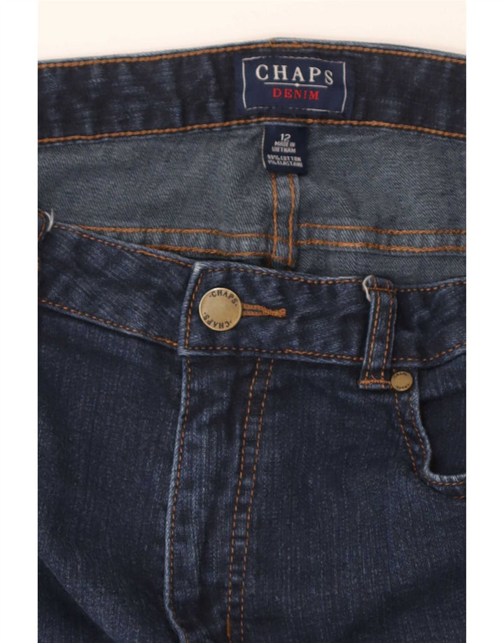 Damskie proste dżinsy Chaps US 12 Large W36 L32 Granatowa bawełna