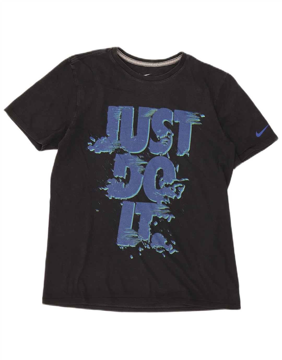 Męski T-shirt Nike o sportowym kroju z grafiką, średni czarny, bawełniany