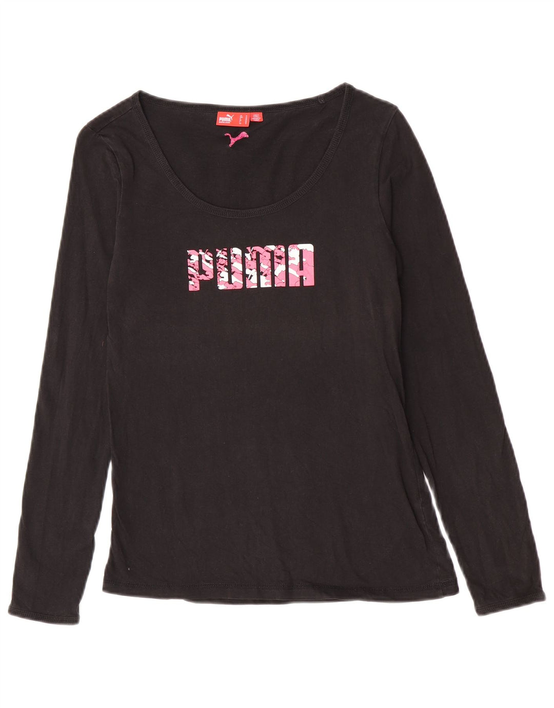 Damska koszulka z grafiką Puma z długim rękawem UK 12, średnia czerń