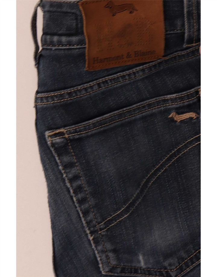 Harmont & Blaine Męskie jeansy slim W30 L32 Granatowa bawełna