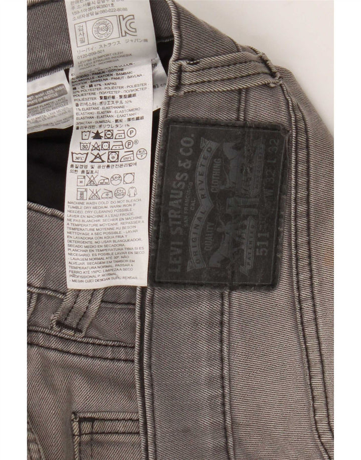 Męskie jeansy Levi's 511 Slim W32 L32 Szara bawełna
