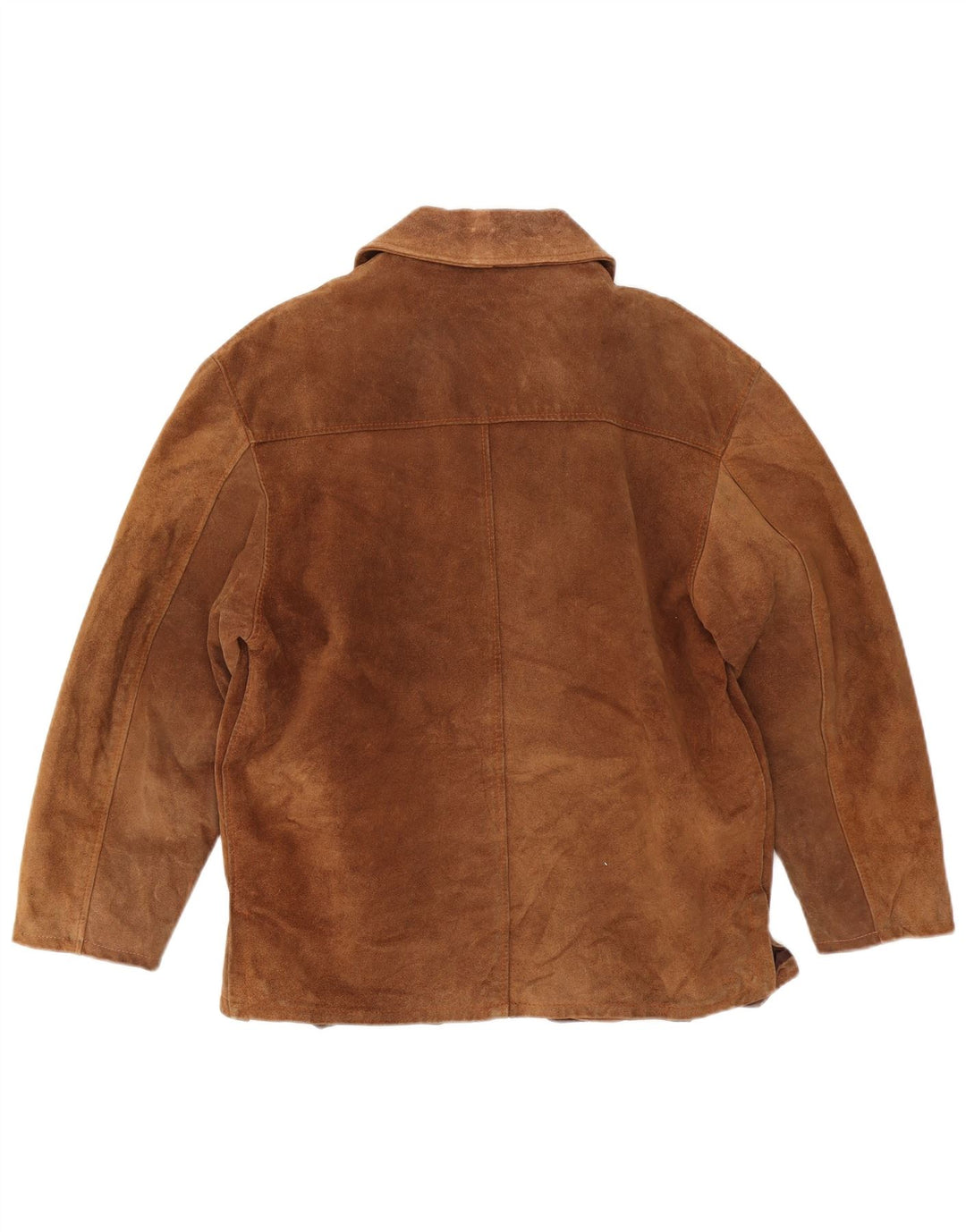 Zamszowa kurtka damska Vintage UK 16, duża brązowa