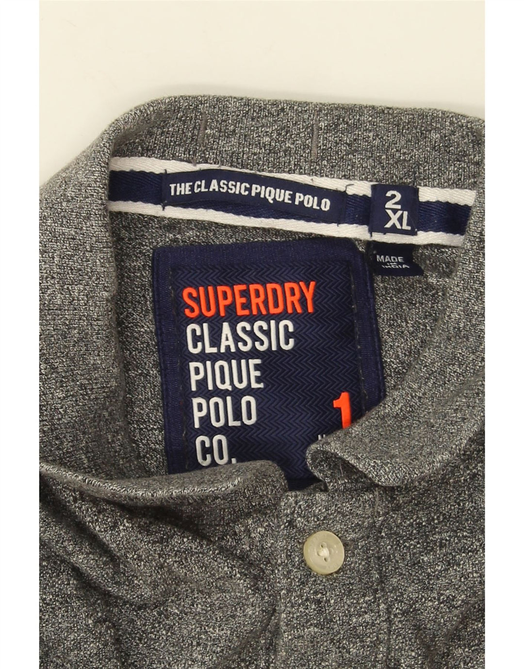 Męska koszulka polo Superdry 2XL Szara, bawełniana w plamki