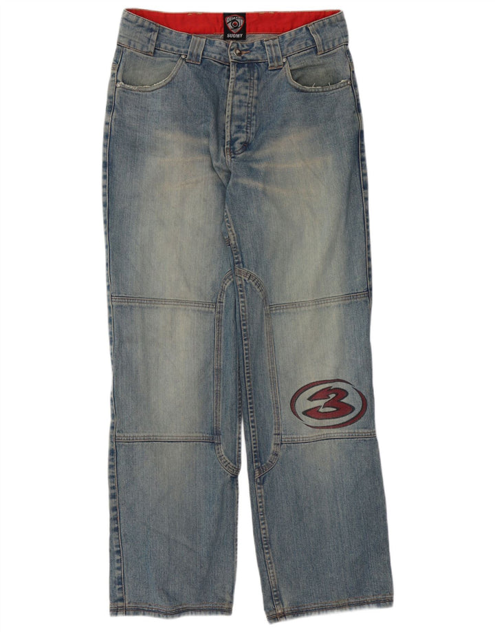 Męskie dżinsy Suomy Motorstyle Graphic Straight Medium W32 L32 Niebieskie bawełniane