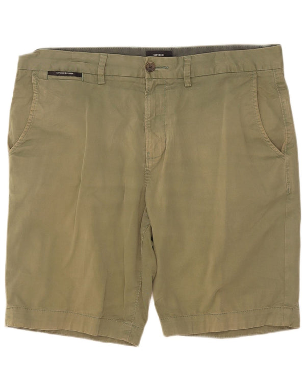 Męskie spodenki Chino Superdry W34, duże, zielone, bawełniane