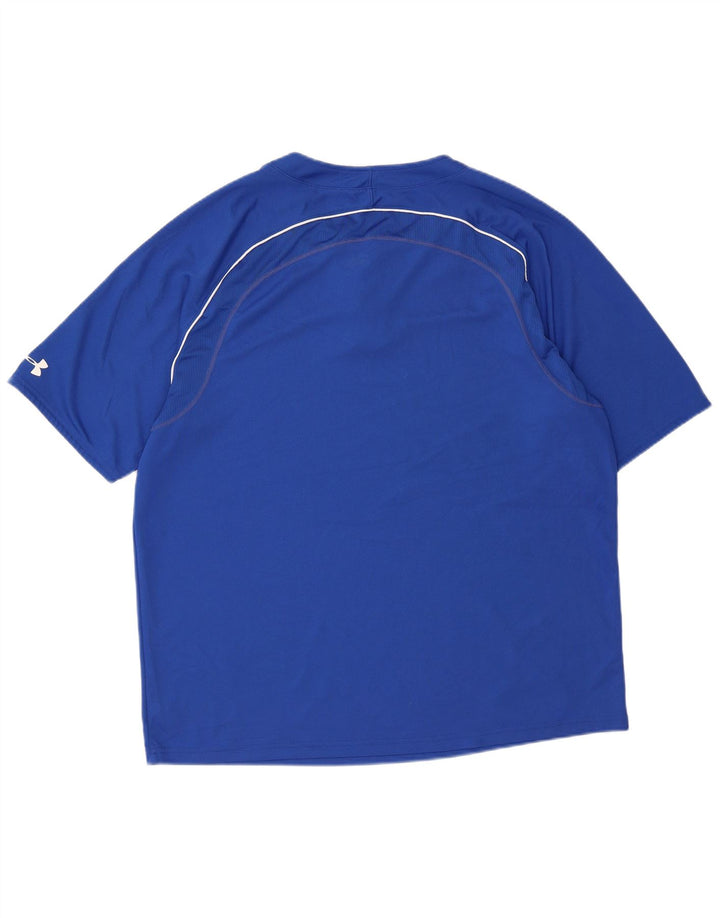 Męska koszulka baseballowa UNDER ARMOUR XL, niebieska, poliester
